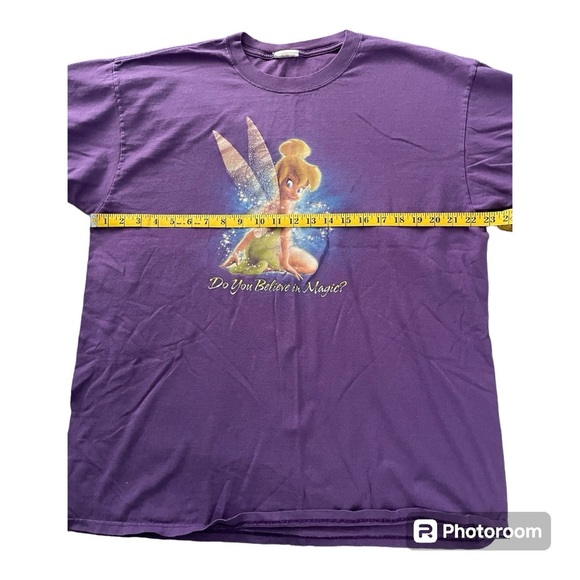 EUC Tinkerbell tee shirt no size tag see measurements in pictures - Picture 2 of 5